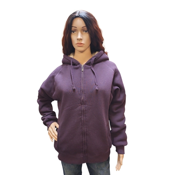 Tops - Purple Oversized Relaxed Hoodie Sweatshirt